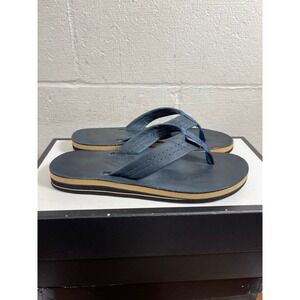 Rainbow Flip Flops Sandals Blue Limited Edition Double Layer Mens 7/Womens 8.5